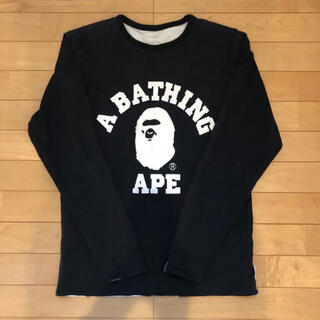 アベイシングエイプ(A BATHING APE)のA BATHING APE  ロンT  Mサイズ(Tシャツ/カットソー(七分/長袖))