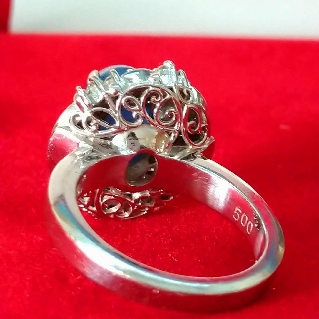 スターサファイア大粒５ct☆ダイヤモンドリング☆指輪 レディースのアクセサリー(リング(指輪))の商品写真
