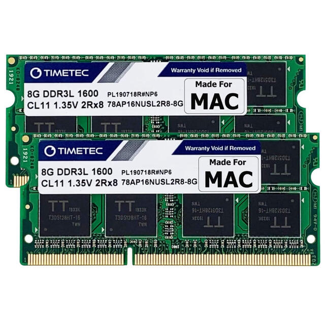 PC/タブレット【値下げ中】Apple専用増設メモリ 16GB (8GB×2枚) DDR3L