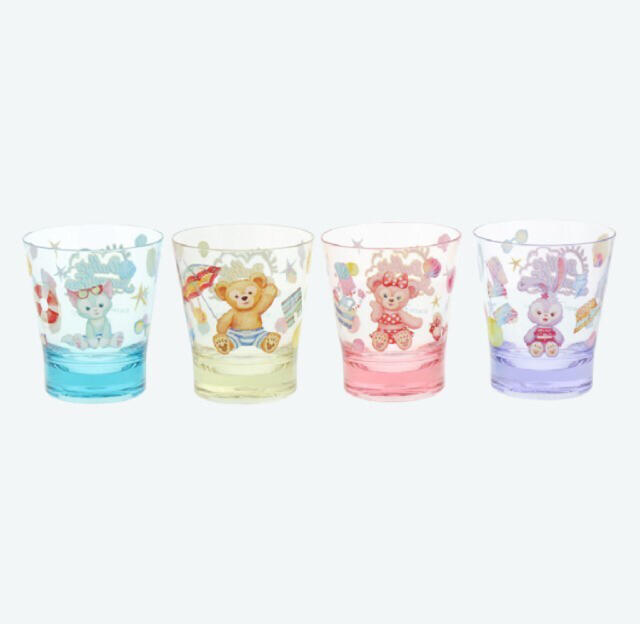 Disney(ディズニー)の【✨新品・未使用✨】ダッフィー &フレンズ　サニーファン　タンブラー4個セット エンタメ/ホビーのおもちゃ/ぬいぐるみ(キャラクターグッズ)の商品写真