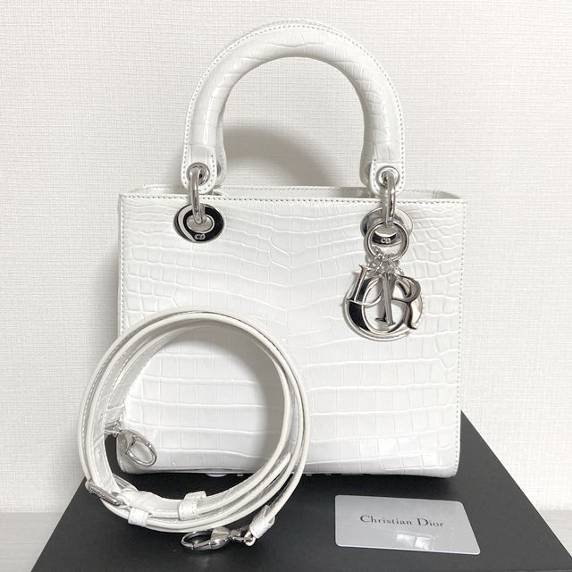 Dior(ディオール)のDior♡レディディオール クロコ《あーたん様専用》 レディースのバッグ(ショルダーバッグ)の商品写真