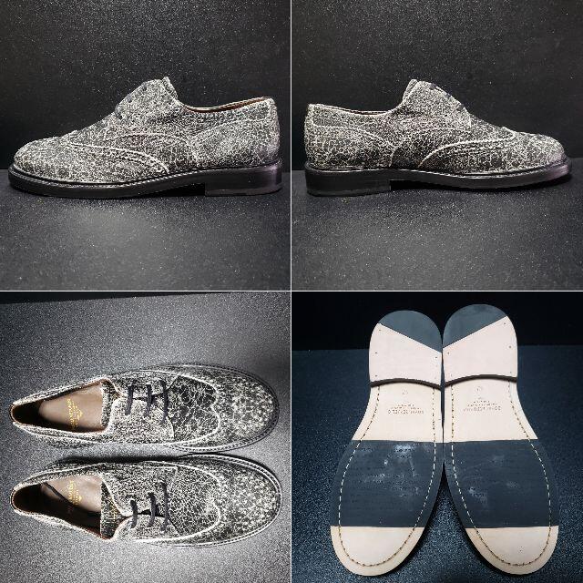 ロイヤルリパブリック（ROYAL REPUBLIC）クラック加工 革靴 黒 42 メンズの靴/シューズ(ドレス/ビジネス)の商品写真