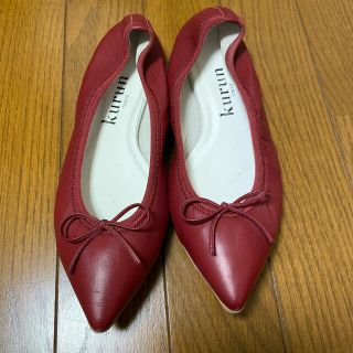 レペット(repetto)のkurun TOKYO フラットシューズ　赤(バレエシューズ)