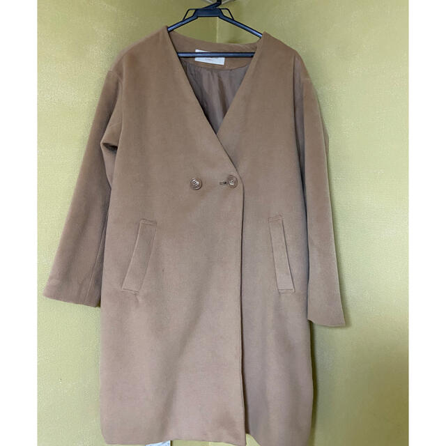 chocol raffine robe(ショコラフィネローブ)のコート　キャメル　chocol raffine robe レディースのジャケット/アウター(チェスターコート)の商品写真