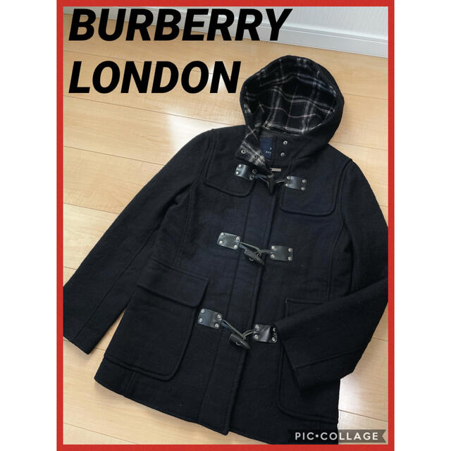 BURBERRY(バーバリー)のバーバリーロンドン BURBERRY ダッフルコート 黒 メンズのジャケット/アウター(ダッフルコート)の商品写真