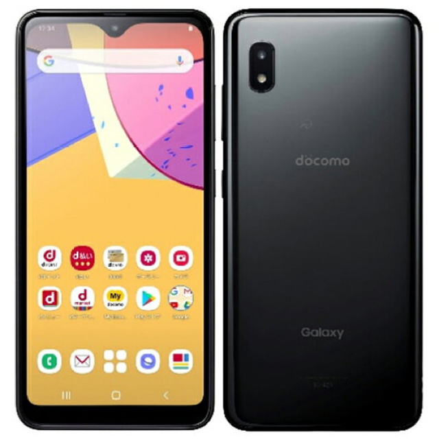 NTTdocomo(エヌティティドコモ)のGALAXY A21 本体　ブラック スマホ/家電/カメラのスマートフォン/携帯電話(スマートフォン本体)の商品写真