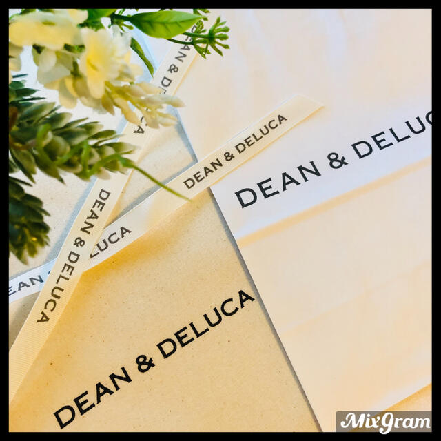 DEAN & DELUCA(ディーンアンドデルーカ)のDEAN&DELUCAラッピングセット布袋　紙袋リボン　エコバック　トートバッグ レディースのバッグ(ショップ袋)の商品写真