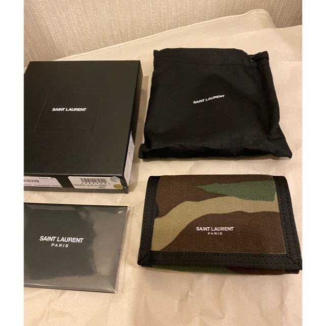 サンローランパリ SAINT LAURENT PARIS 3つ折り財布　カモフラ