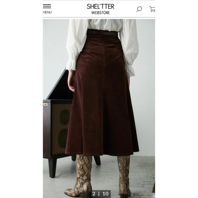 moussy(マウジー)のコードュロイ　マーメイド　フレア　スカート レディースのスカート(ひざ丈スカート)の商品写真