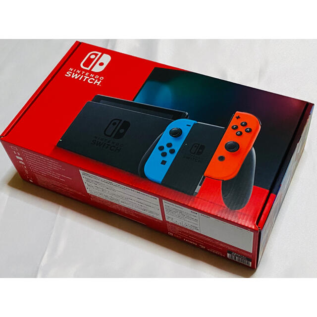 Nintendo Switch(ニンテンドースイッチ)の新型⭐︎Nintendo Switch ネオンブルー／ネオンレッド エンタメ/ホビーのゲームソフト/ゲーム機本体(家庭用ゲーム機本体)の商品写真