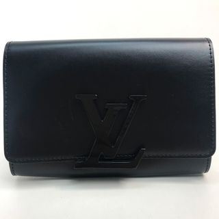 ルイヴィトン(LOUIS VUITTON)のルイヴィトン LOUIS VUITTON ポシェット ルイーズEW LVロゴ  カバン オールブラック クラッチバッグ レザー ブラック(クラッチバッグ)