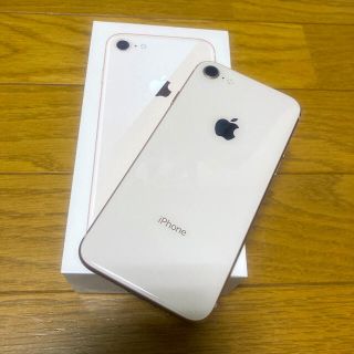 アイフォーン(iPhone)のiPhone8 64GB ピンクゴールド　SIMロック解除済(スマートフォン本体)