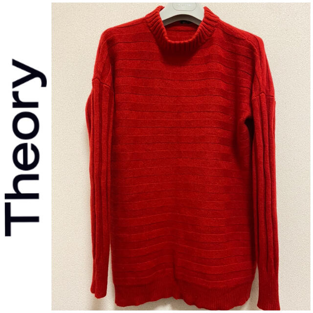 theory(セオリー)の最終定価3.6万美品セオリー☆カシミアカシミヤ100赤ニットセーター レディースのトップス(ニット/セーター)の商品写真