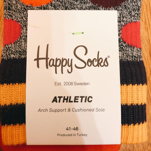 BEAMS(ビームス)の最終値下【タグ付き新品】Happy Socks Athletic 登山用靴下 メンズのレッグウェア(ソックス)の商品写真