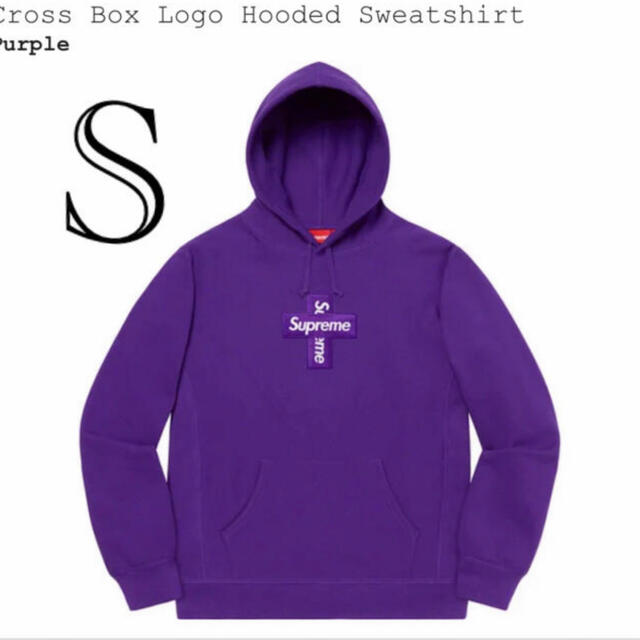 Supreme Cross Box Logo Hooded Purple S