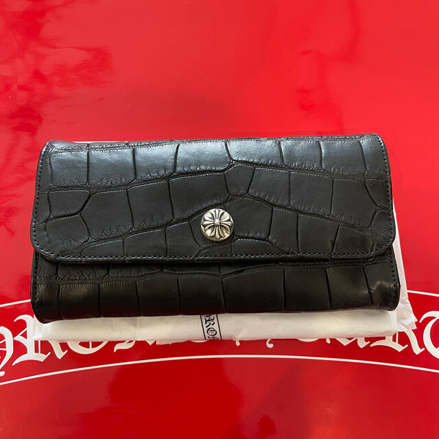 Chrome Hearts(クロムハーツ)のレア クロムハーツ アリゲーター マットブラック JUDY ウォレット 財布 メンズのファッション小物(長財布)の商品写真