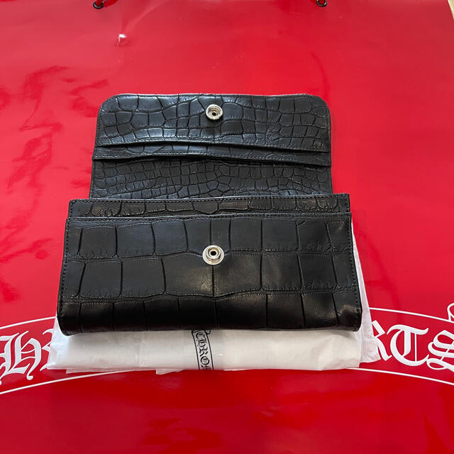 Chrome Hearts(クロムハーツ)のレア クロムハーツ アリゲーター マットブラック JUDY ウォレット 財布 メンズのファッション小物(長財布)の商品写真