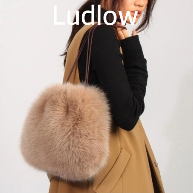 LUDLOW(ラドロー)の【Ludlow ラドロー】FOXファーバック/ベージュ レディースのバッグ(ショルダーバッグ)の商品写真