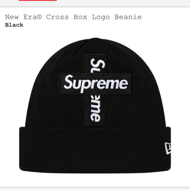 ニット帽/ビーニーnew era box logo beanie black supreme