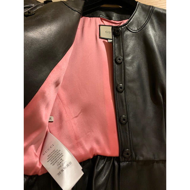 Gucci(グッチ)の＊kofubanee様専用＊GUCCI グッチ 正規品ペプラムレザージャケット レディースのジャケット/アウター(その他)の商品写真