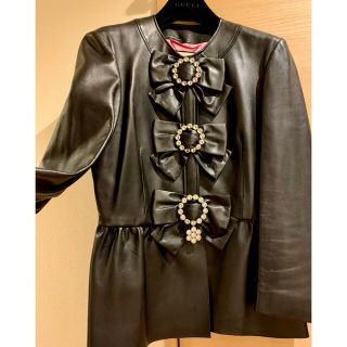 グッチ(Gucci)の＊kofubanee様専用＊GUCCI グッチ 正規品ペプラムレザージャケット(その他)