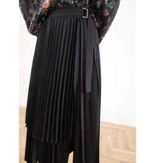 ステュディオス(STUDIOUS)のCLANE 3WAY PLEATS SKIRT BLACK プリーツスカート(ロングスカート)