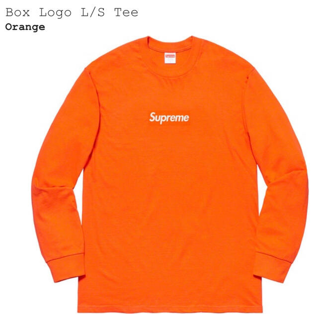 Tシャツ/カットソー(七分/長袖)Supreme Box Logo L/S Tee orange M