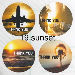 19.sunset【thank you シール48枚】(カード/レター/ラッピング)