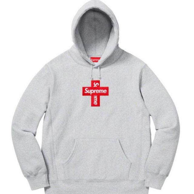 送込 XL Supreme Cross Box Logo Hooded ②