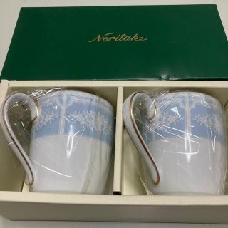 ノリタケ(Noritake)のノリタケ　レースウッドゴールドマグ　ペア(グラス/カップ)