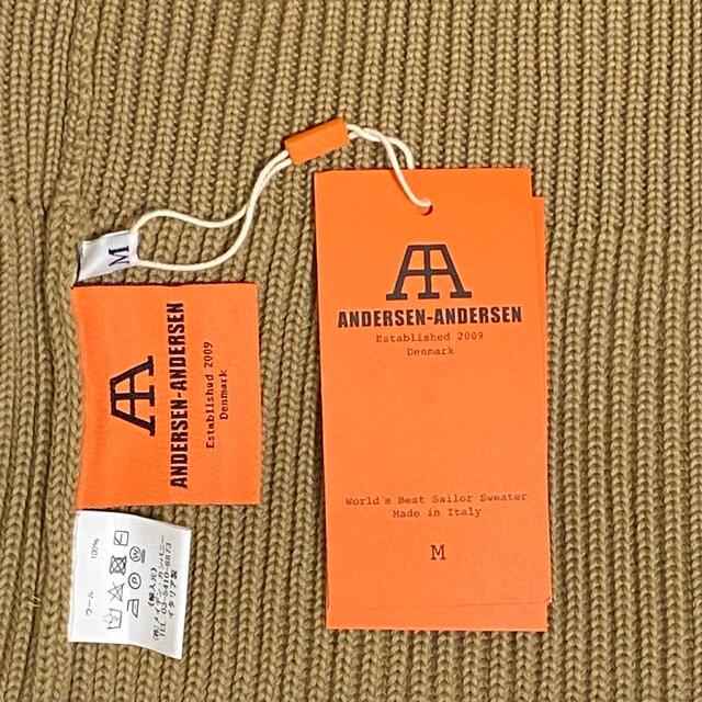 新品 ANDERSEN ANDERSEN 5G ベージュ M メンズのトップス(ニット/セーター)の商品写真