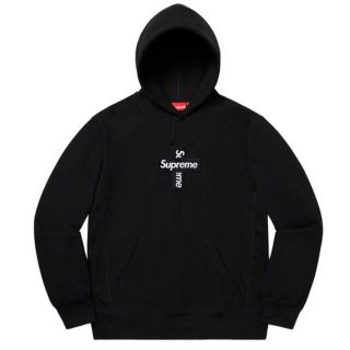 シュプリーム(Supreme)のSupreme Cross Box Logo シュプリーム ボックスロゴ 黒　L(パーカー)