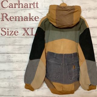 Carhartt リメイクジャケット　一点物　激レア　マルチカラー　XL(ブルゾン)