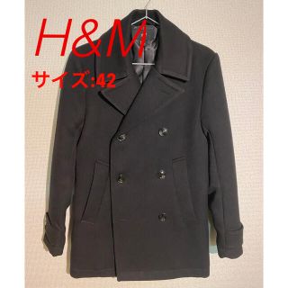 エイチアンドエム(H&M)の【美品】H&M ピーコート　ブラック　Pコート　アウター　ダウンジャケット(ピーコート)