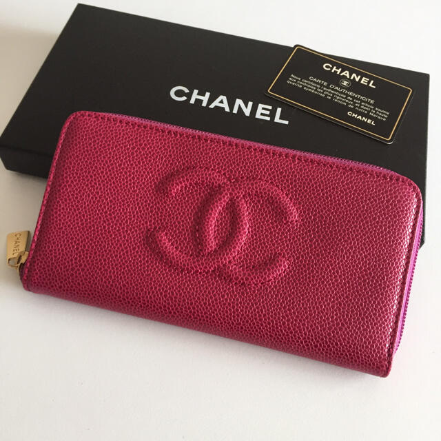 新品未使用 CHANEL タイムレスCC キャビアスキン ラウンドジップ 長財布ファッション小物