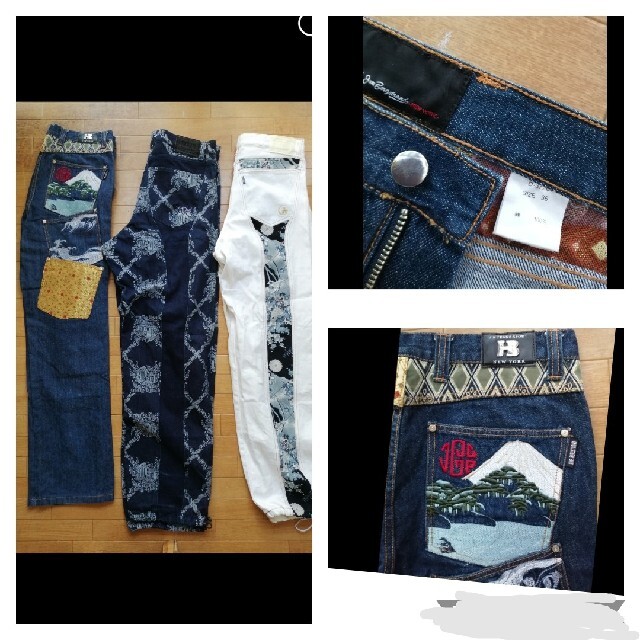 J.B JEANS SPORT 和柄刺繍デニムジャケット accapastpapers.com