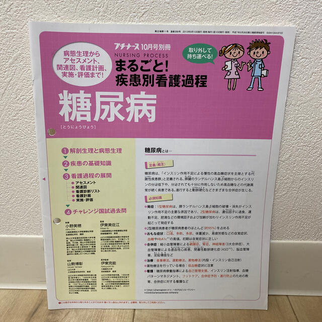 プチナース付録　疾患別看護過程　糖尿病 エンタメ/ホビーの本(健康/医学)の商品写真