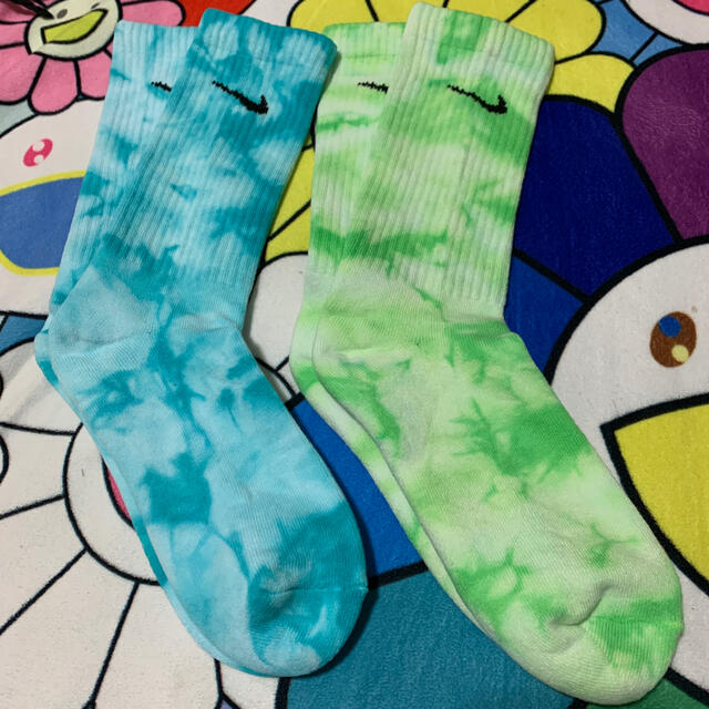 Tie Dye Socks Nike タイダイ染め 靴下 ソックスナイキ m メンズのレッグウェア(ソックス)の商品写真