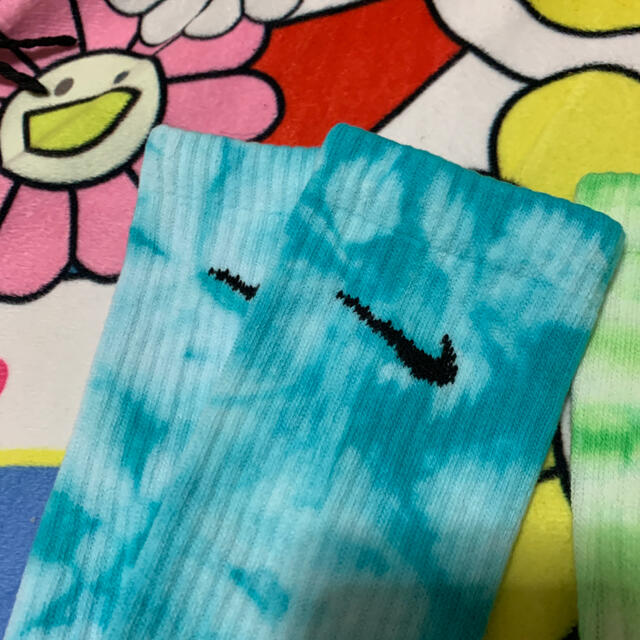 Tie Dye Socks Nike タイダイ染め 靴下 ソックスナイキ m メンズのレッグウェア(ソックス)の商品写真