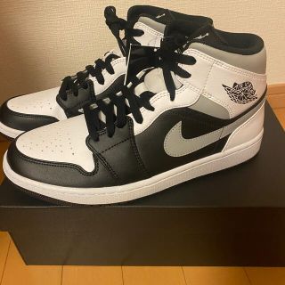 ナイキ(NIKE)のジョーダン1 mid ホワイト シャドウ 28cm(スニーカー)