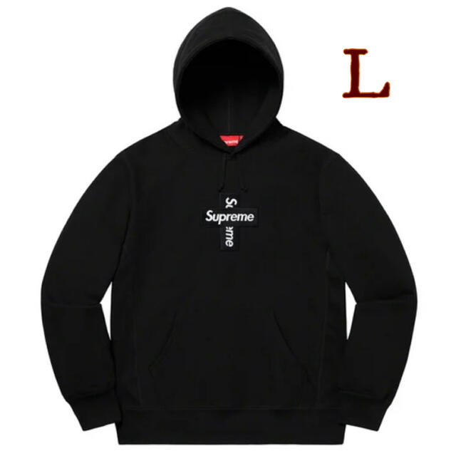 Supreme Cross Box Hooded Sweatshirt L