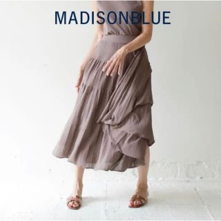 マディソンブルー(MADISONBLUE)の【MADISONBLUE】プリーツタックロングニットスカート/ブラック/01(ロングスカート)