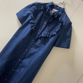 ヴィヴィアンウエストウッド(Vivienne Westwood)のviviennewestwood ハートフリルワンピース半袖 M(ひざ丈ワンピース)