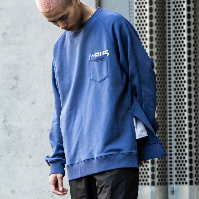 SILAS(サイラス)のSILAS ZIP SWEAT ブルー　XL ビッグシルエット メンズのトップス(スウェット)の商品写真