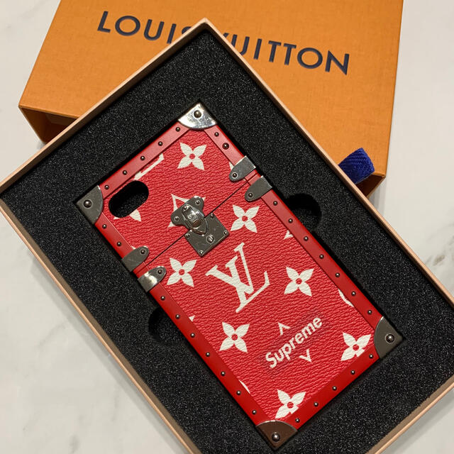 LOUIS VUITTON(ルイヴィトン)のLOUIS VUITTON×Supreme アイトランク iPhone7 スマホ/家電/カメラのスマホアクセサリー(iPhoneケース)の商品写真