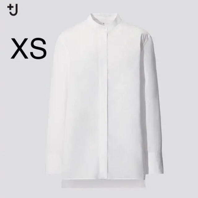 UNIQLO(ユニクロ)のユニクロ +J スーピマコットン スタンドカラーシャツ  ホワイト XS  レディースのトップス(シャツ/ブラウス(長袖/七分))の商品写真