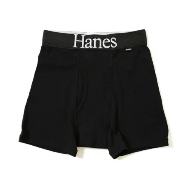 BEAMS(ビームス)の【新品】Hanes × BEAMS 別注　ボクサーパンツ　ブラック×2枚 メンズのアンダーウェア(ボクサーパンツ)の商品写真