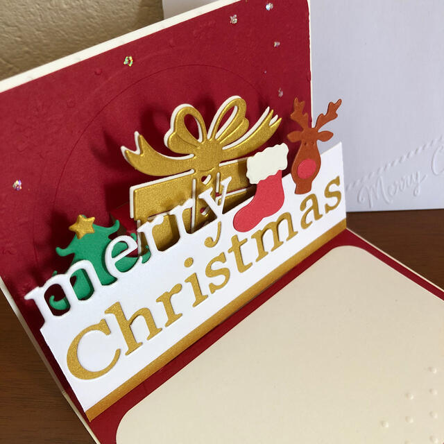 メッセージカード　クリスマスカードとミニ封筒 ハンドメイドの文具/ステーショナリー(カード/レター/ラッピング)の商品写真