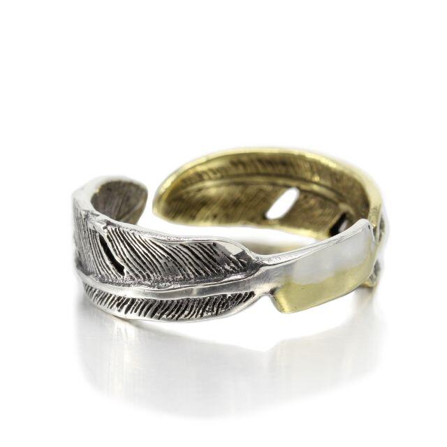 スターリングシルバー 925 フェザー 指輪 イーグル マーク 男女兼用 リング メンズのアクセサリー(リング(指輪))の商品写真