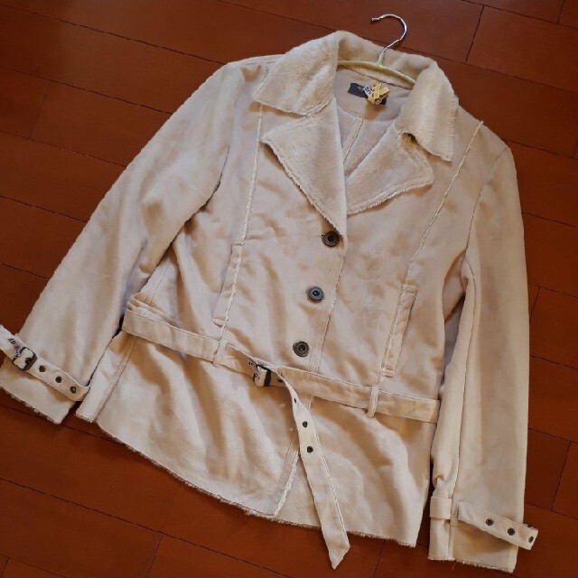 RENOMA(レノマ)のRenoma　ベルト付き　フェイクムートンコート レディースのジャケット/アウター(ムートンコート)の商品写真